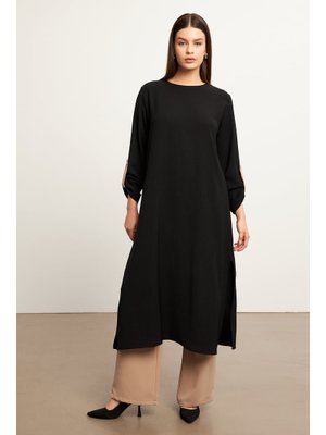 Siyah Afra Tunik Pantolon Takım