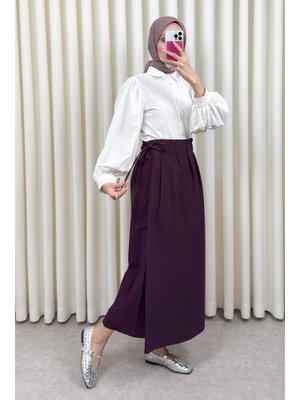 Mürdüm Yan Bağlamalı Ayarlanabilir Etek