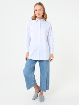 Exclusive Bluz / Gömlek Açık Mavi Çizgili