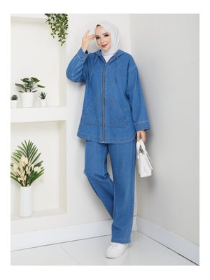 Pantolonlu İkili Salaş Kot Takım