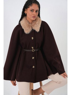 Kahverengi Kemerli Kaşe Panço