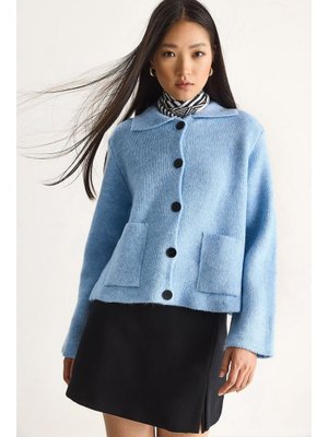 Bebe Mavisi Cepli Hırka