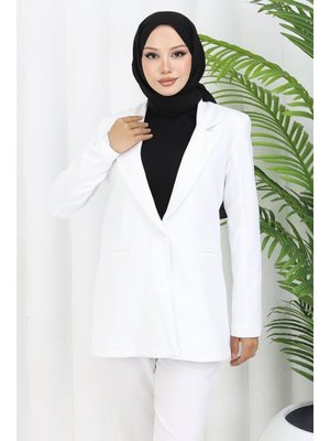 Beyaz Arin Blazer Ceket