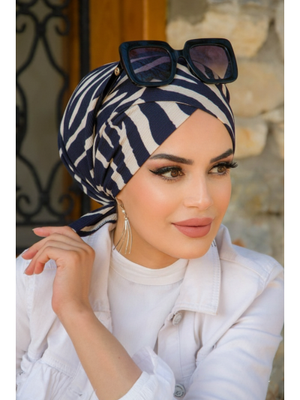 Lacivert Degrade Çapraz Bone