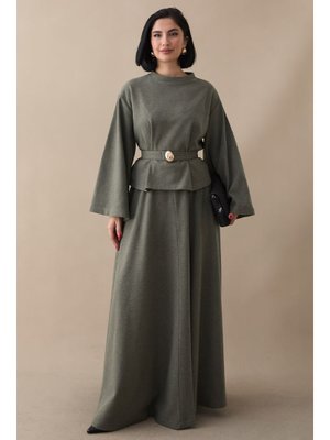 Selanik Geniş Kol Etekli Haki Takım