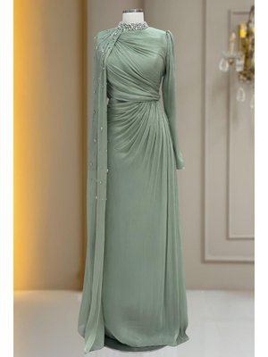 Helen Abiye Elbise Çağla Yeşili