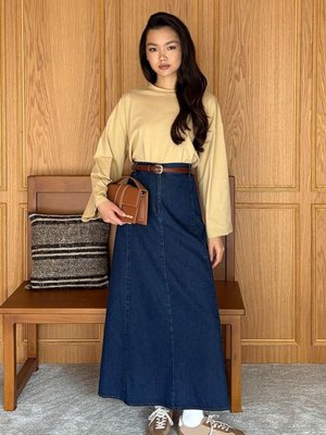 Kloş Etek Kot Lacivert