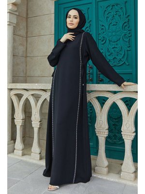 Siyah Yandan Bağlamalı Elbise