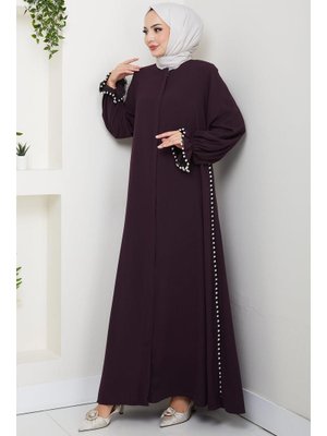 Mürdüm İnci Detaylı Ferace