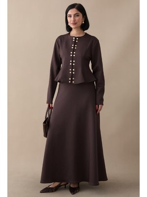 Gold Çıtçıt Etekli Acı Kahve Scuba Takım