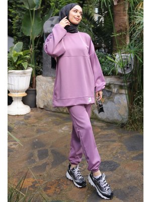 Gül Kurusu Armalı Tunik Pantolonlu Takım