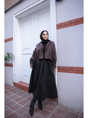 Kahverengi Bomber Ceket