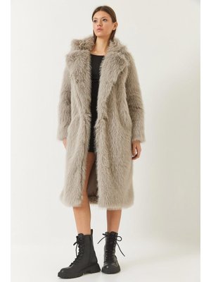 Duman Uzun Kürklü Astarlı Mont