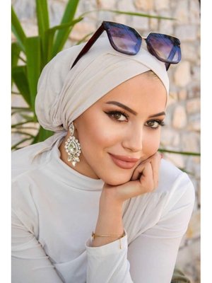 Ekru Çapraz Bantlı Bone