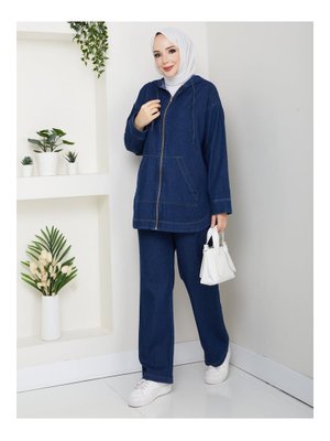 Pantolonlu İkili Salaş Kot Takım