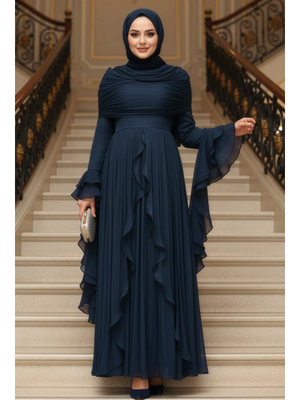 Fırfır Detaylı Lacivert 53981l