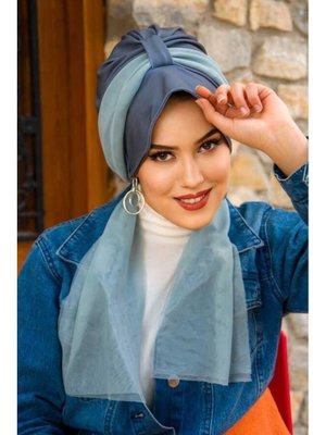 Füme Soft Fularlı Şapka Bone