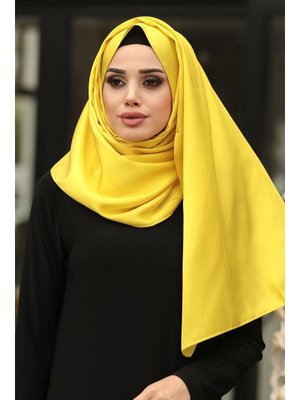 İpek Görünümlü Sarı Şal 7501sr
