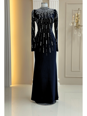 Siyah Ayla Abiye Elbise