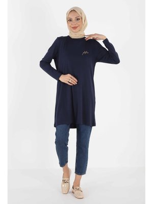 1451_nakışlı Basic Tunik