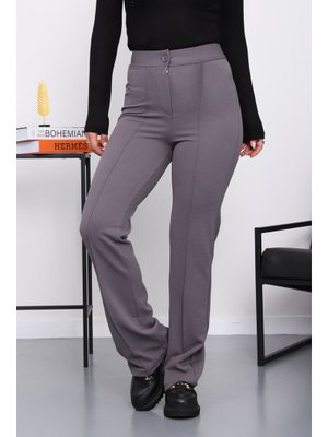 Füme Çimalı İspanyol Paça Pantolon