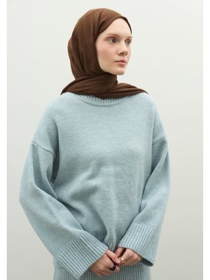 Acı Kahve Kaşmir Dokulu Şal