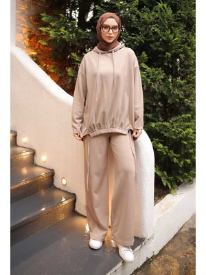 Vizon Ön Detaylı Modal Tunik Pantolonlu Takım