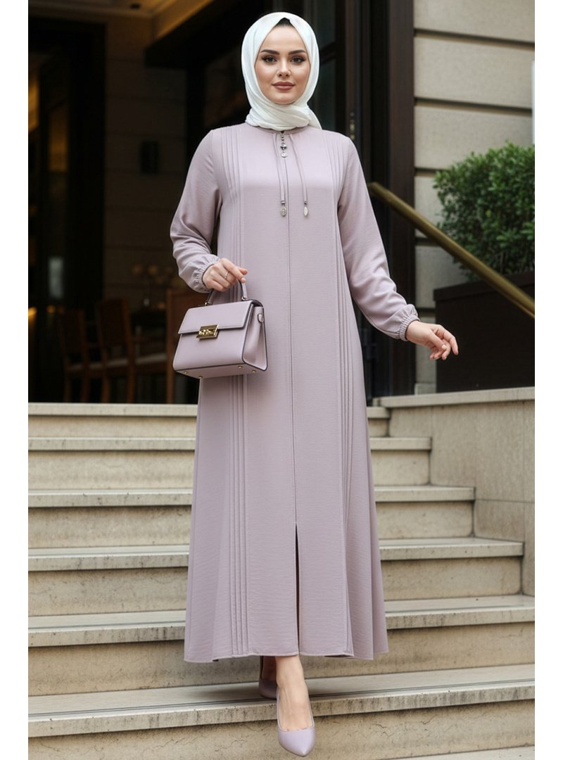 Neva Style Fermuarlı Bej Ferace 45314bej
