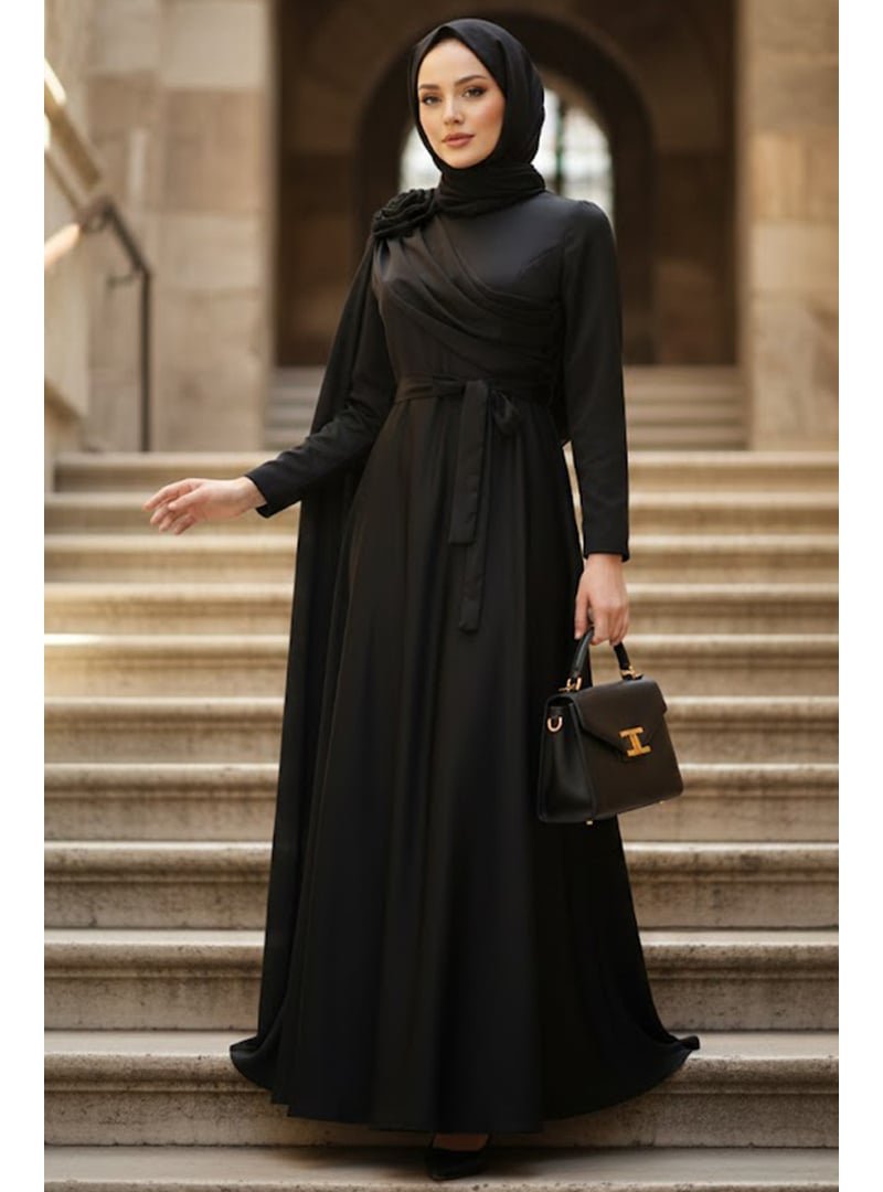 Neva Style Pelerin Detaylı Siyah 57915s