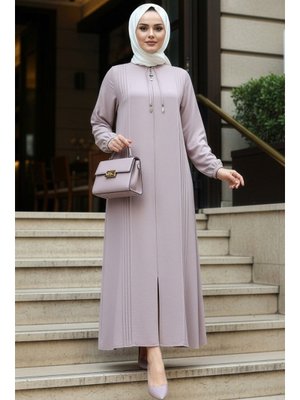 Fermuarlı Bej Ferace 45314bej