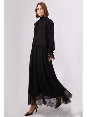 Siyah Dantelli İkili Takım