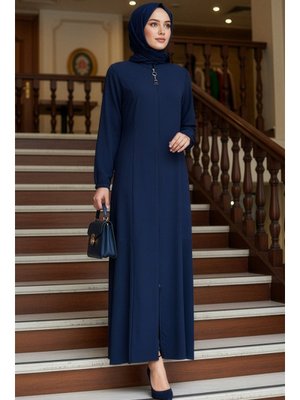 Fermuarlı Lacivert Ferace 45315l