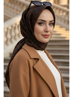 Taba Haki Soft Dijital Pamuklu Eşarp