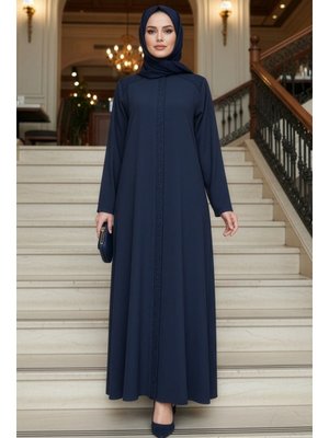 Fermuarlı Lacivert Ferace 45312l