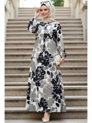 Desenli Mint Elbise 24017mınt