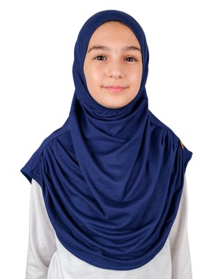 Pratik Hazır Geçmeli Çocuk Şal Lacivert