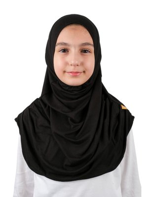 Pratik Hazır Geçmeli Çocuk Şal Siyah