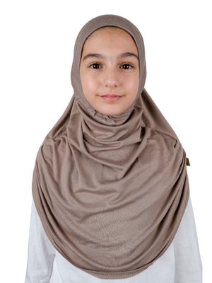 Pratik Hazır Geçmeli Çocuk Şal Kahve