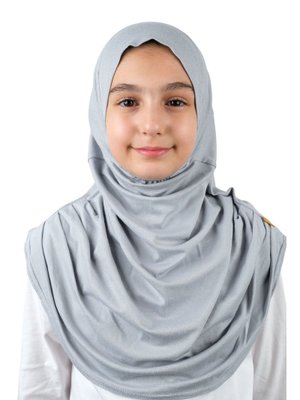 Pratik Hazır Geçmeli Çocuk Şal Gri