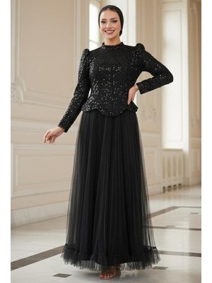 Boncuk İşlemeli Siyah 55041s