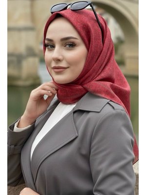 Fuşya Soft Dijital Pamuklu Eşarp