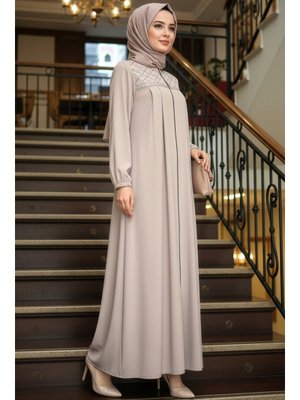 Fermuarlı Bej Ferace 45313bej