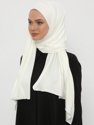 Krem Pratik Düz Şal