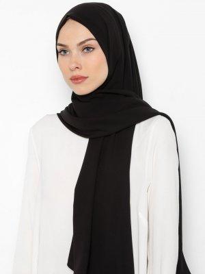 Siyah Medine İpeği Şal