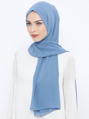 Mat İndigo Elit Şifon Şal