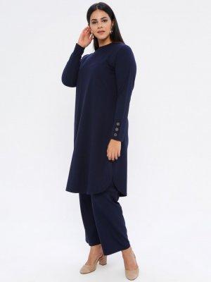 Lacivert Tunik&Pantolon İkili Takım Lacivert Tunik&Pantolon İkili Takım
