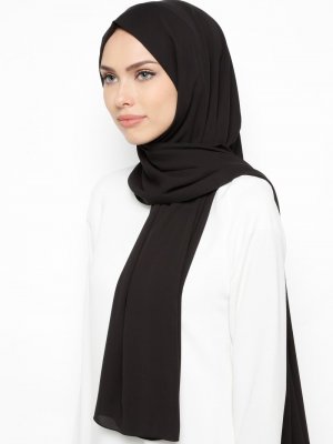 Siyah Orjinal Krep Şal