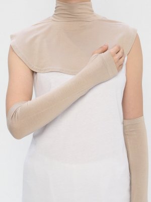 Açık Vizon Yakalık&Kolluk İkili Set