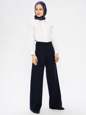 Lacivert Bol Paça Pantolon Lacivert Bol Paça Pantolon