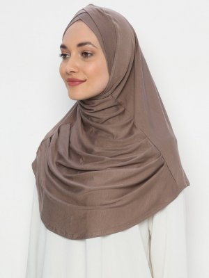 Koyu Vizon Çapraz Türban